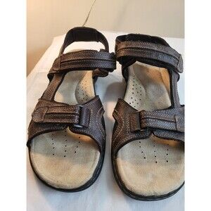 Dockers mens Leather Sandals Size 12, Brown, Good Condition
